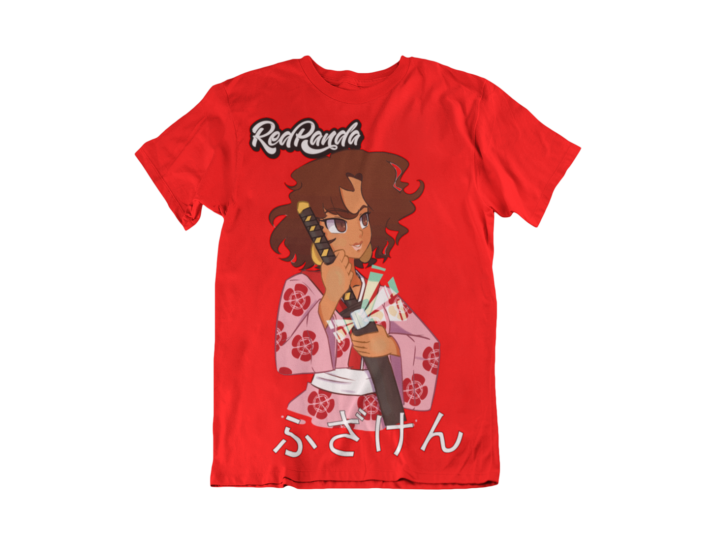 Red Panda Be a Warrior Unisex Tee Anime Style - Red Panda Clothing