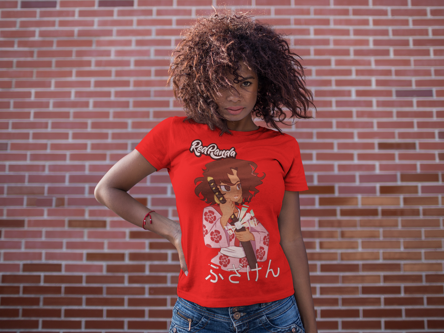 Red Panda Be a Warrior Unisex Tee Anime Style - Red Panda Clothing