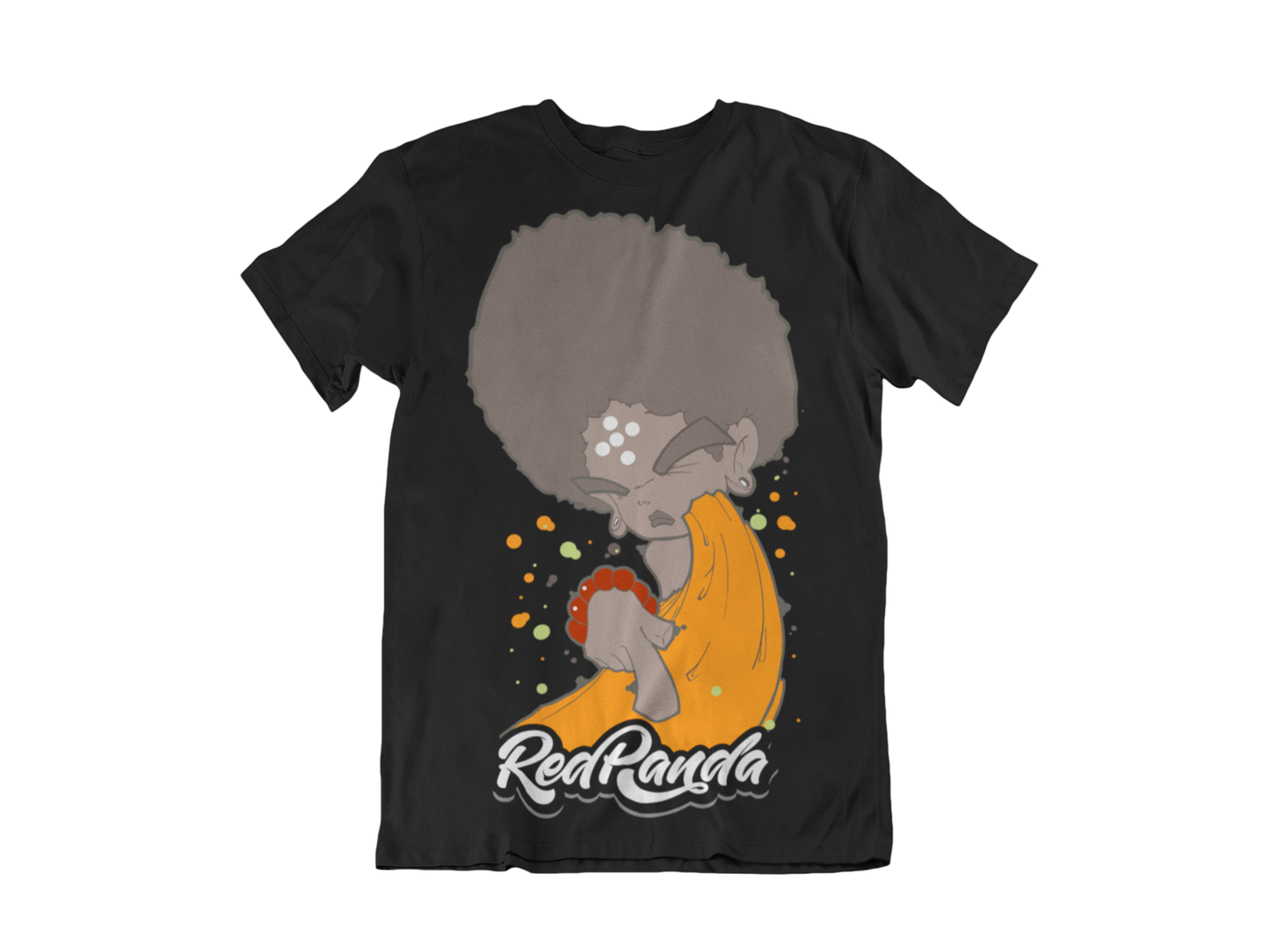 Shaolin Graffiti Monk Sogen (Black) Tee - Red Panda Clothing