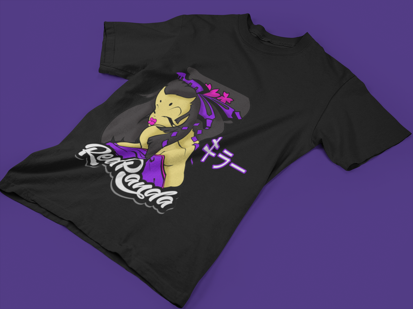 Red Panda Classic Emiko (Black) Unisex Tee Anime Streetwear - Red Panda Clothing