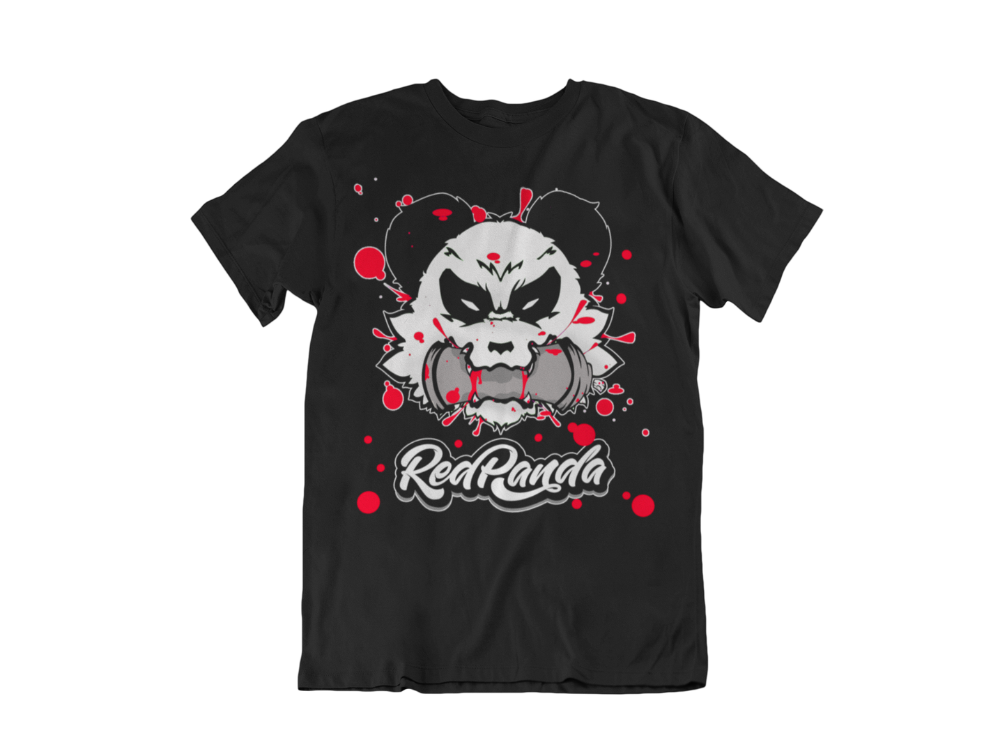 Stop Biting Red Panda Tee (White Face red Paint) - Red Panda Clothing