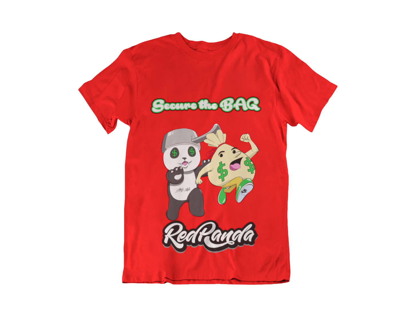 Secure the Bag (Red) Tee - Red Panda Clothing