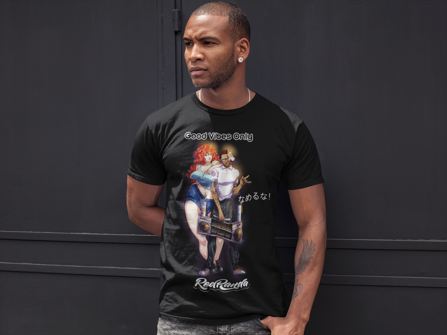 Good Vibes Only (Black) Tee - Red Panda Clothing