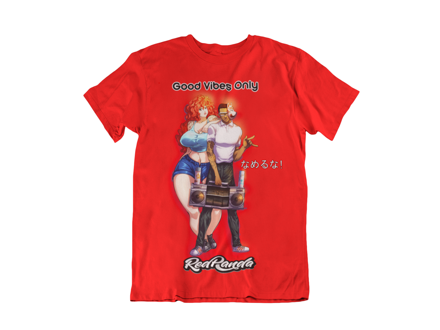 Good Vibes Only (Red) Tee - Red Panda Clothing