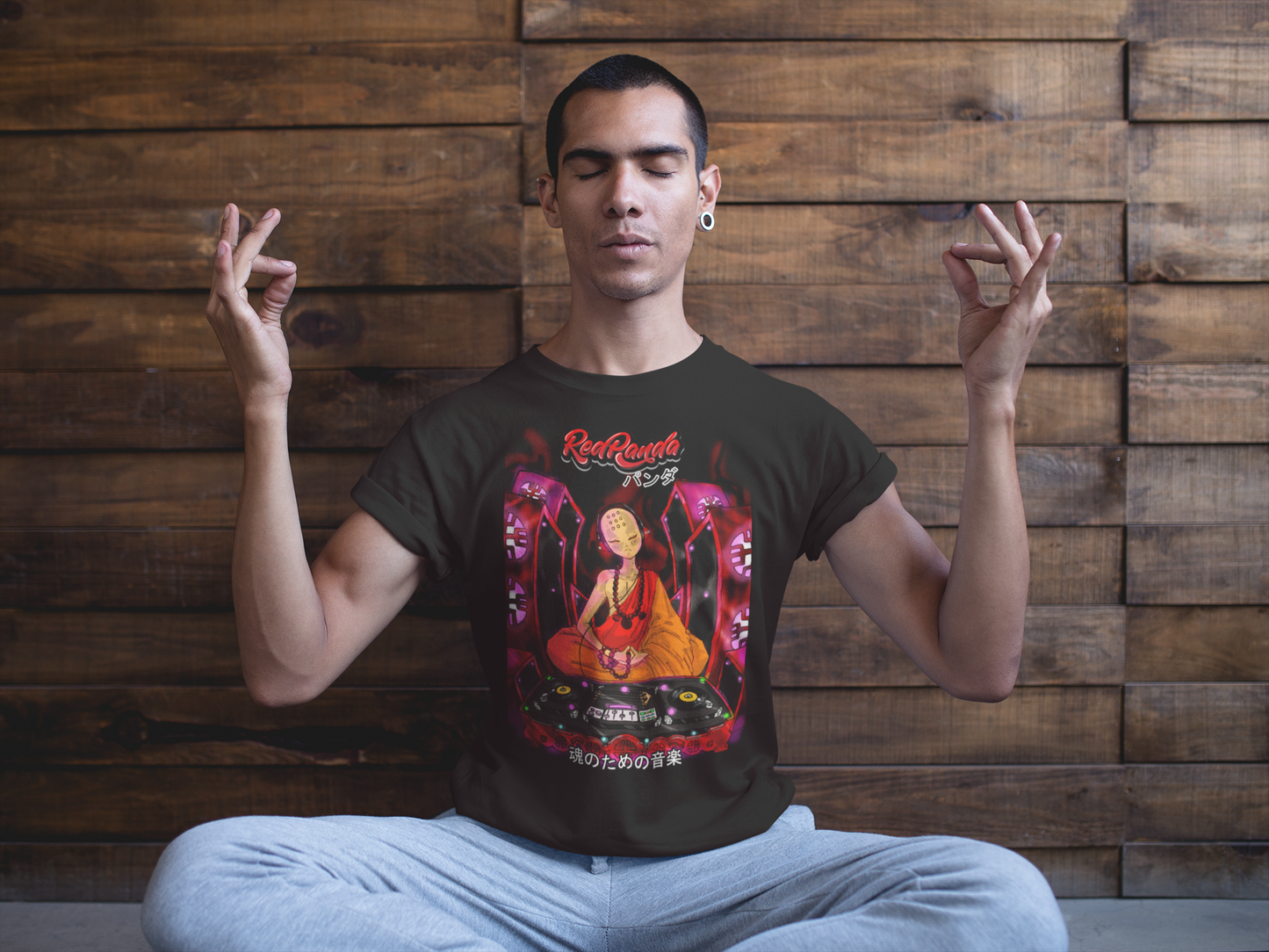 Super Funk Turntable Mediation Tee - Red Panda Clothing