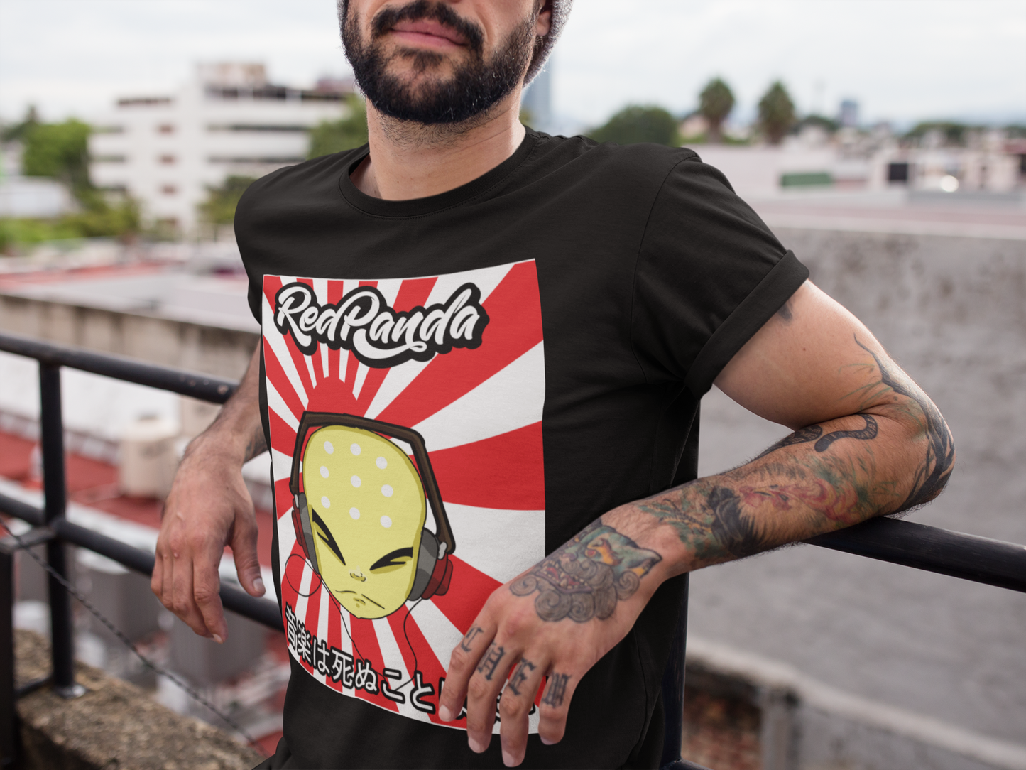 Music never dies (Black) Tee - Red Panda Clothing