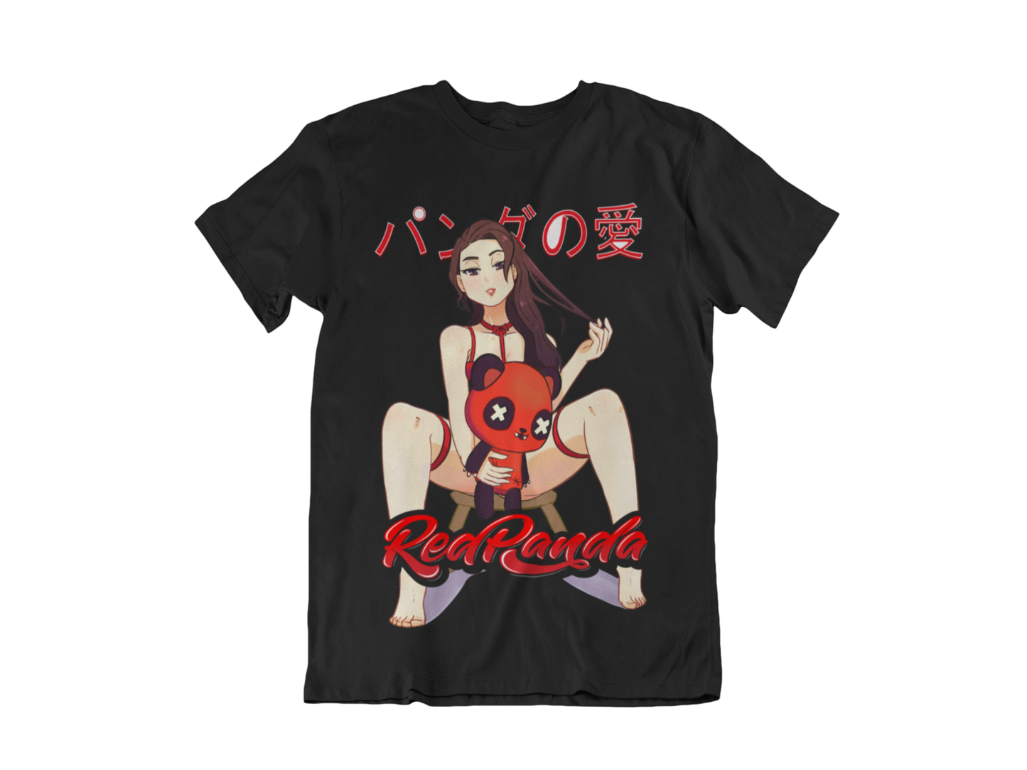 Panda Lover Tee (Black) - Red Panda Clothing