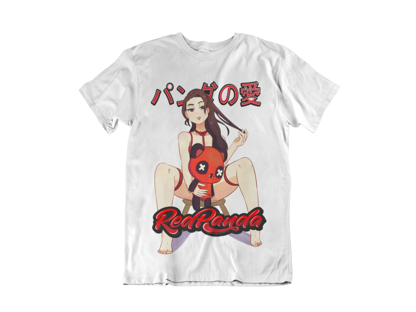 Panda Lover (White) Tee - Red Panda Clothing
