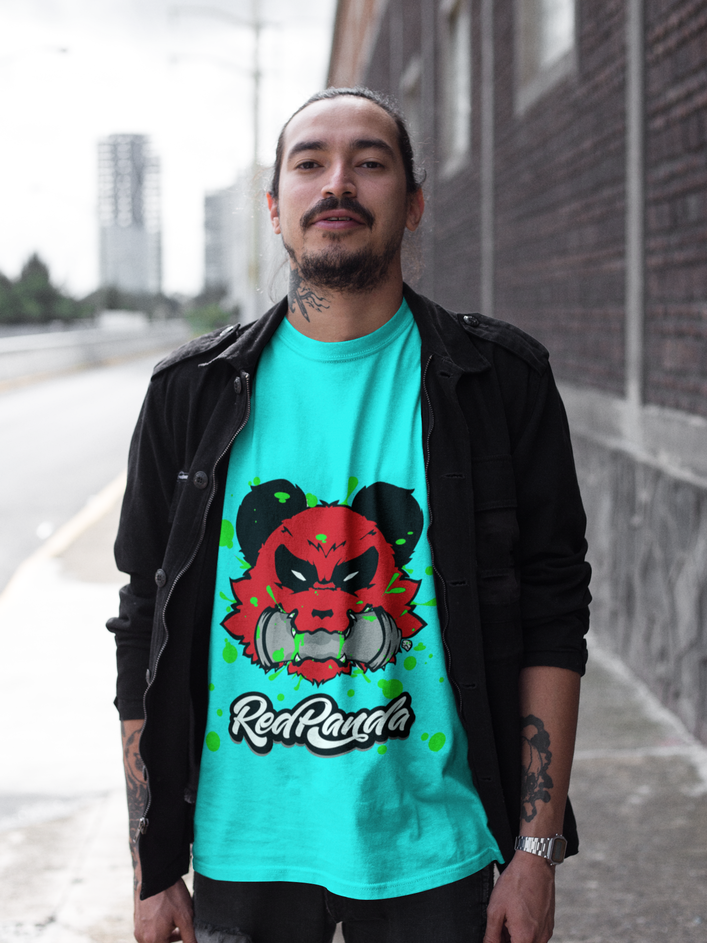 Stop Biting Red Panda Tee (Red Face) - Red Panda Clothing