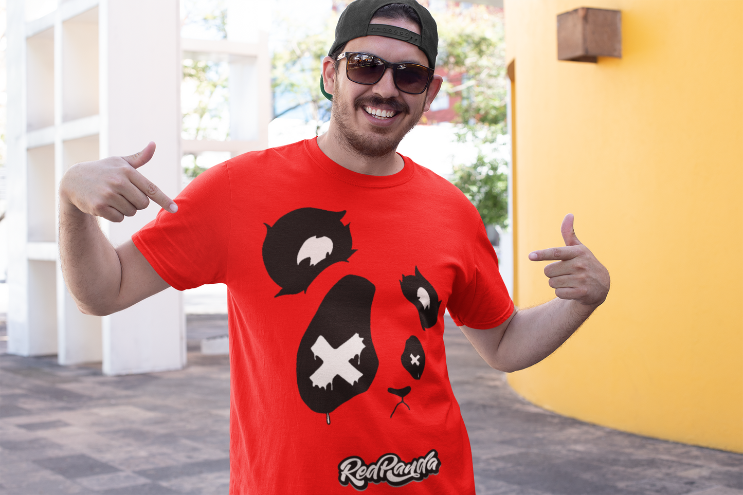 Red Panda Classic Graffiti Panda Tee Unisex T-shirt Anime Streetwear - Red Panda Clothing