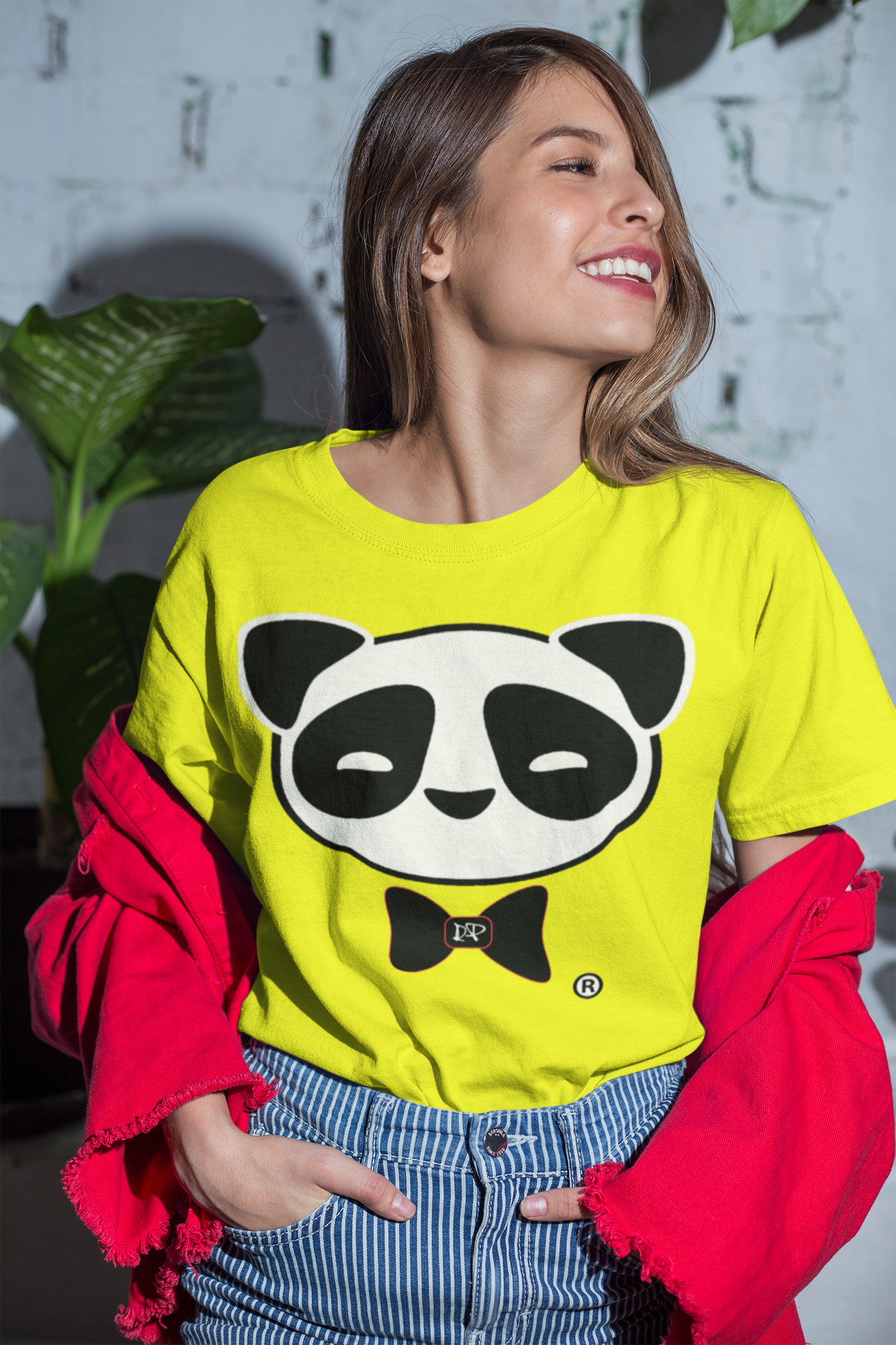 Red Panda Classic Bow Tie Unisex Tee (Yellow) Anime Streetwear - Red Panda Clothing