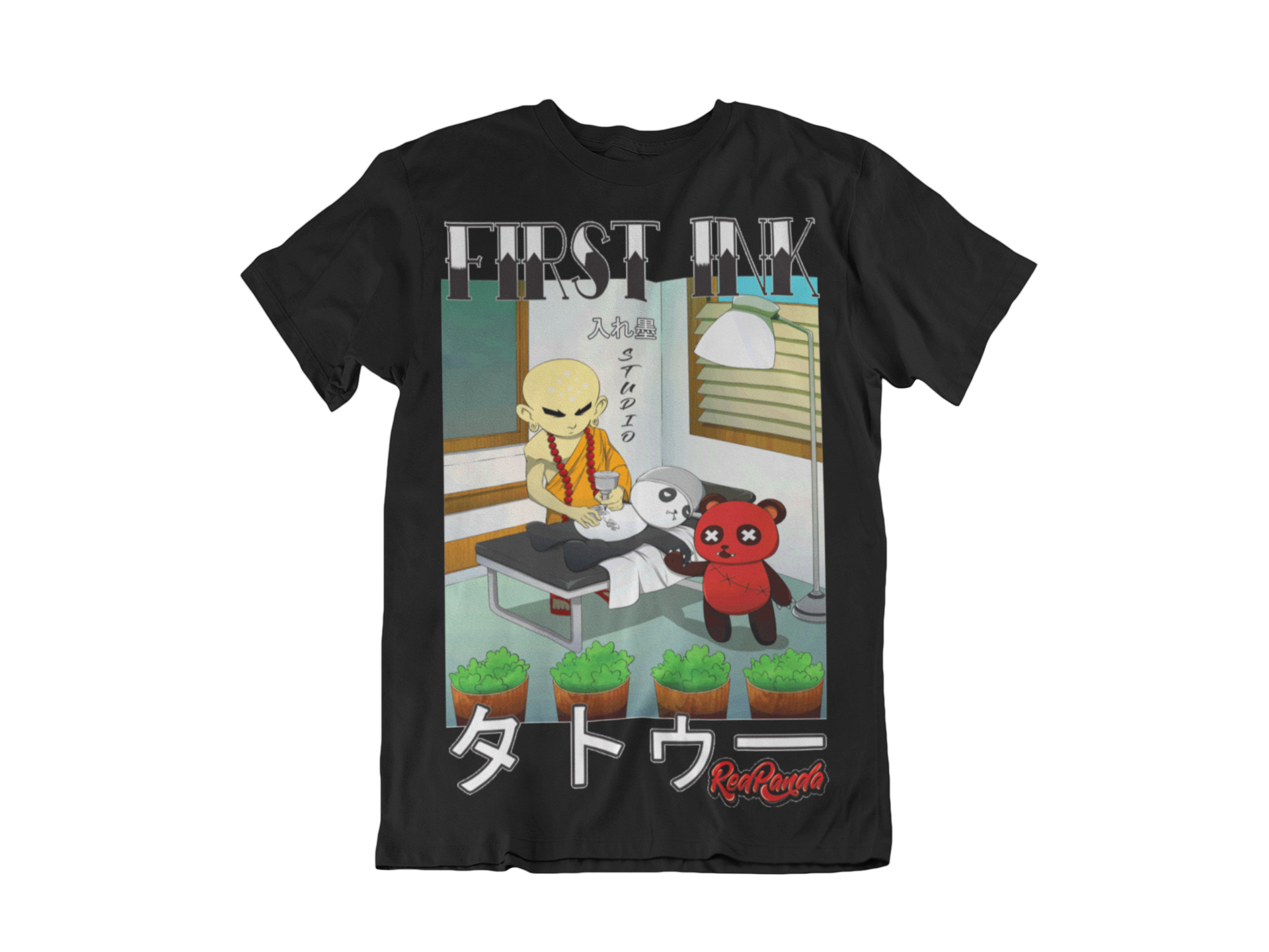 Red Panda First Ink  Unisex T-shirt Anime Streetwear - Red Panda Clothing
