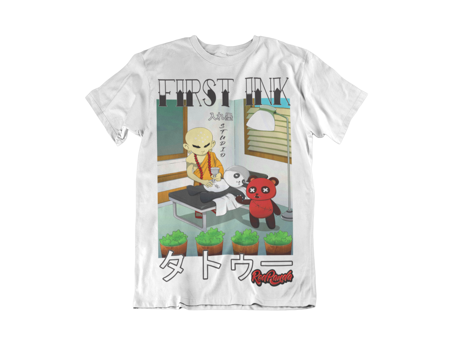 Red Panda First Ink  Unisex T-shirt Anime Streetwear - Red Panda Clothing