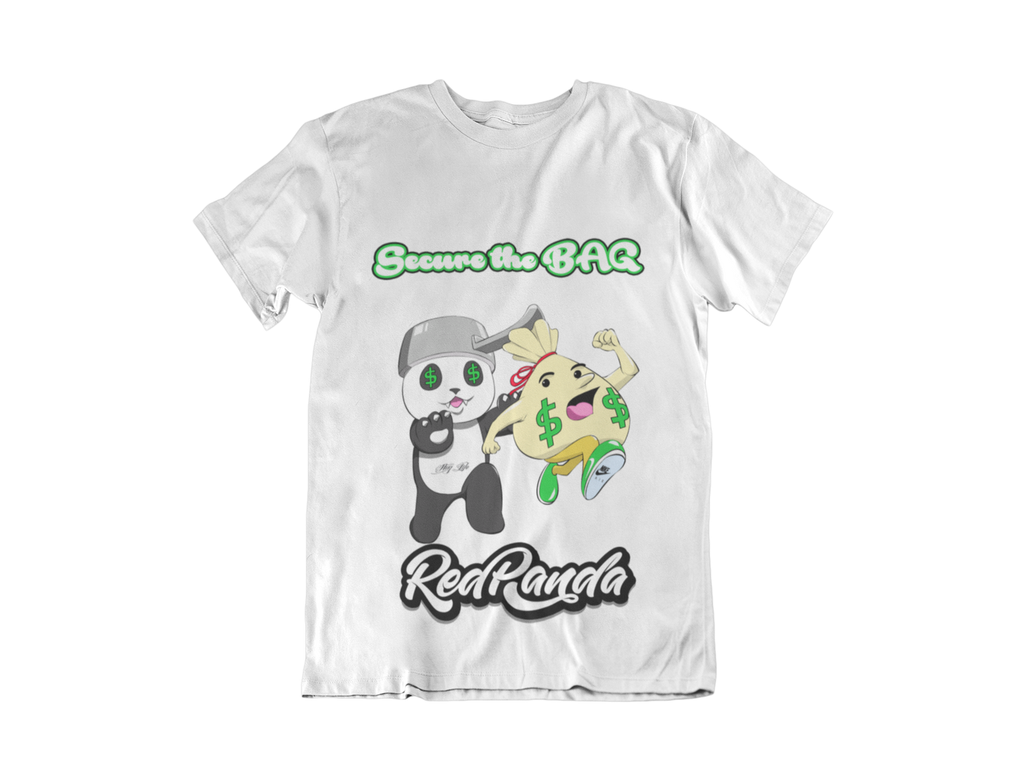 Secure the Bag (White) Tee - Red Panda Clothing