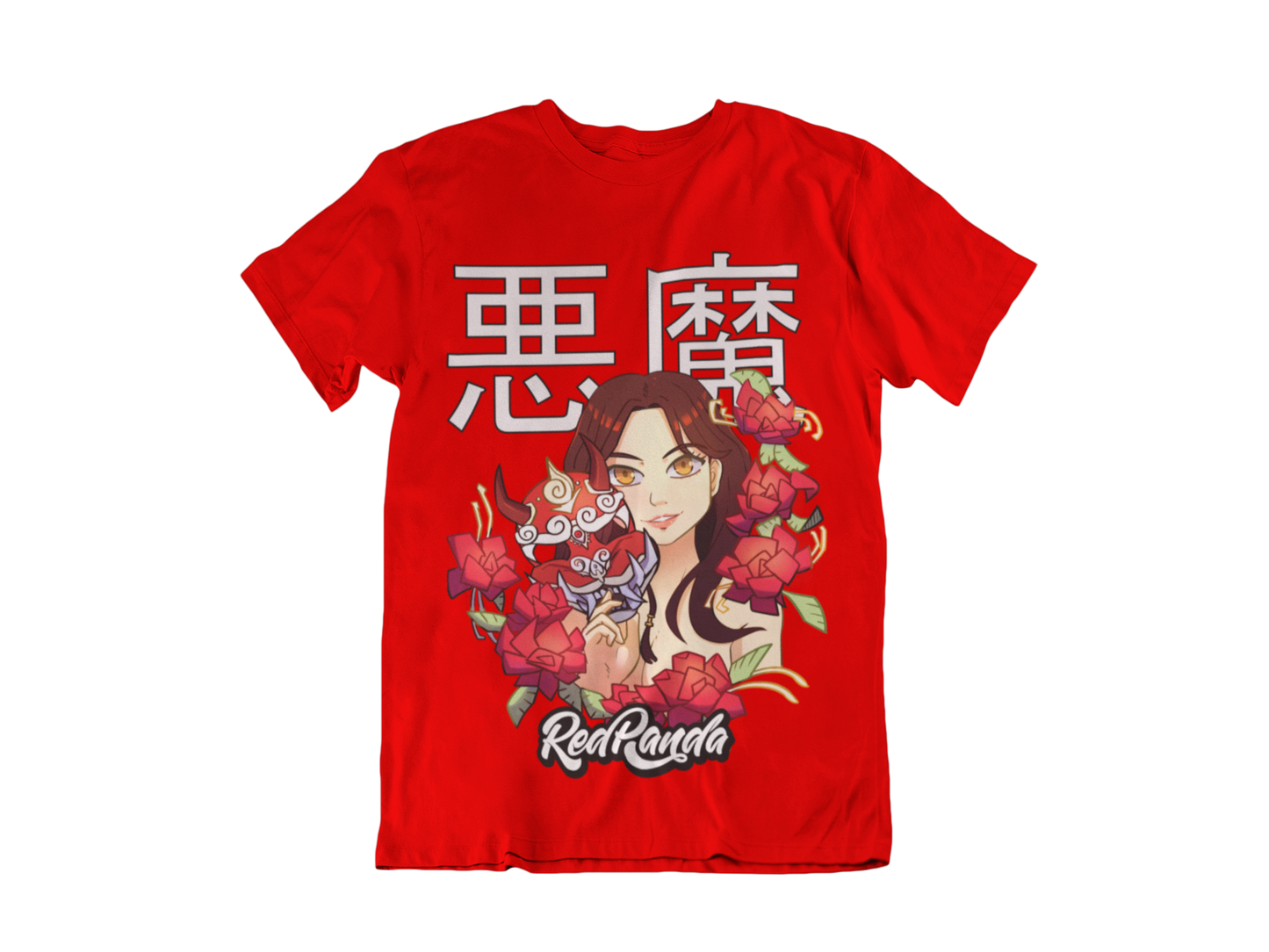 Red Panda Oni Unisex T-shirt Japanese Streetwear - Red Panda Clothing